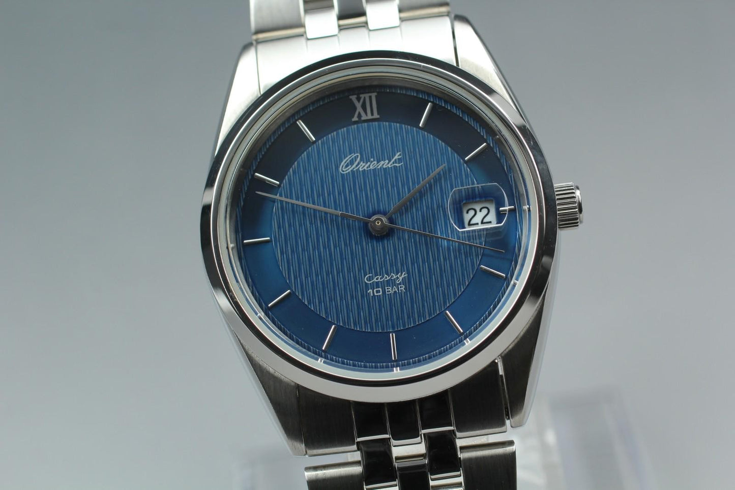 Top MINT w/ Tag* Orient Cassy 6EC366-70CA Blue Dial 34mm Men's Watch From JAPAN