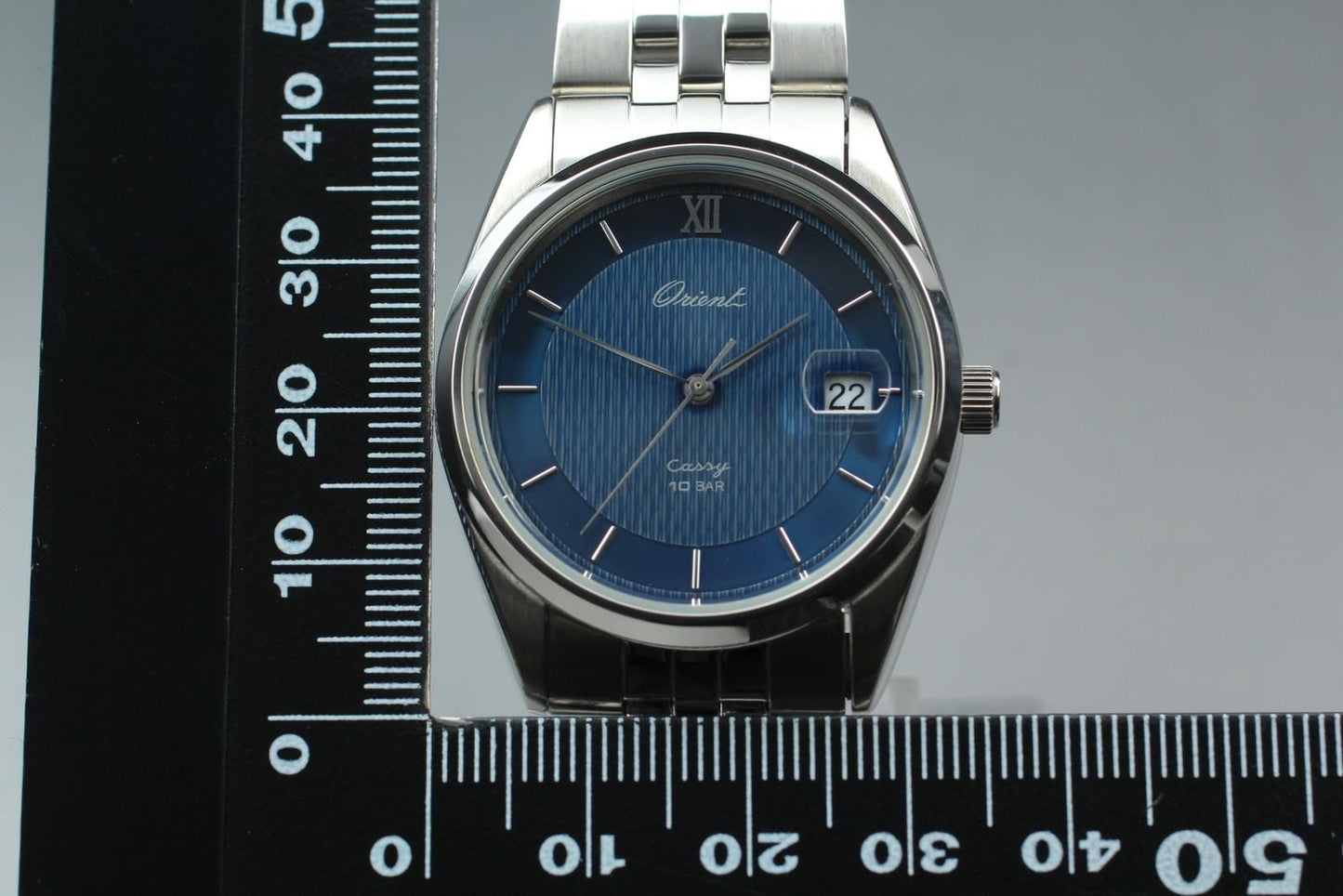 Top MINT w/ Tag* Orient Cassy 6EC366-70CA Blue Dial 34mm Men's Watch From JAPAN