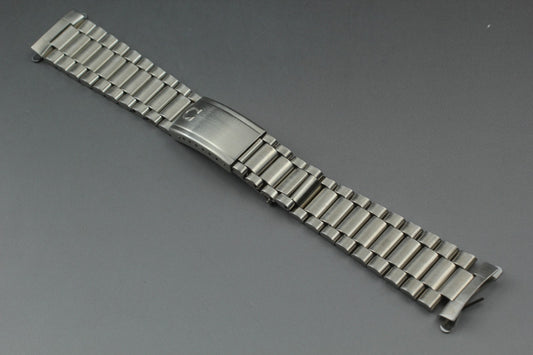 Near MINT w/ 002 End Link Vintage OMEGA 1125 19mm Stainless Steel Bracelet JAPAN