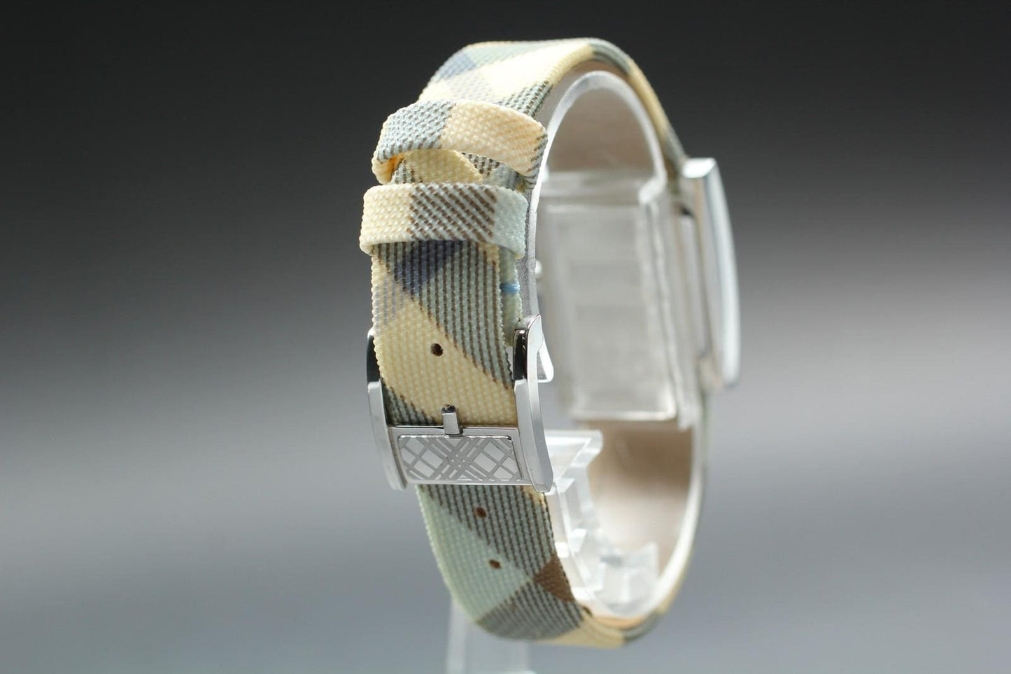 Near MINT* Burberry BU4312 Blue MOP Dial Tank H Quartz Ladies Watch From JAPAN