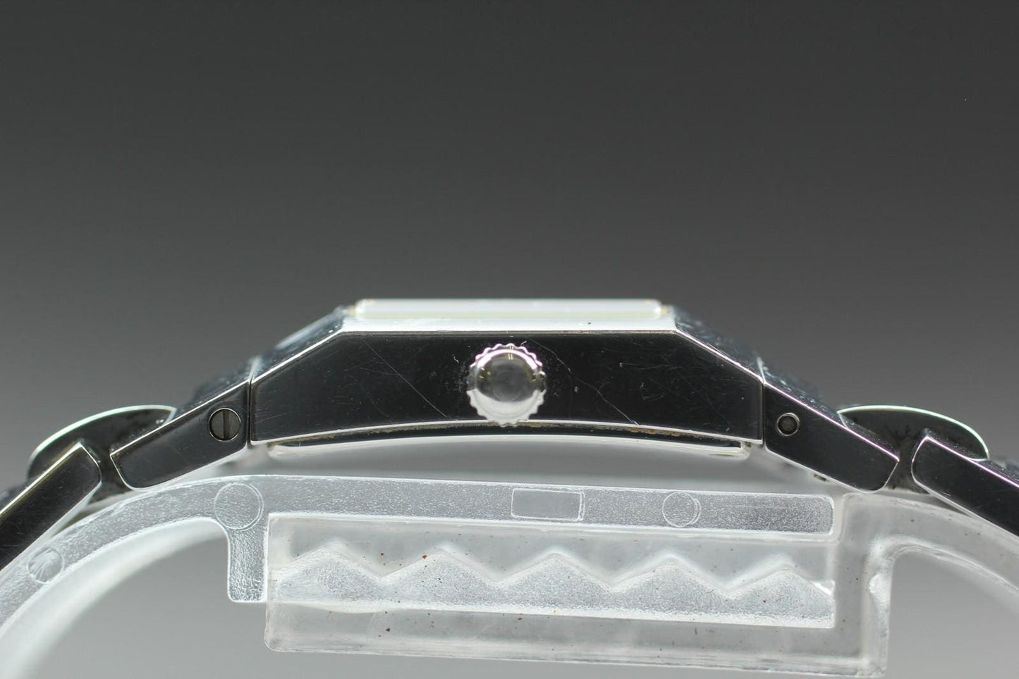 Exc+5* Dunhill Dunhillion 8016 MOP Blue Dial Rectangle Qz Ladies Watch JAPAN