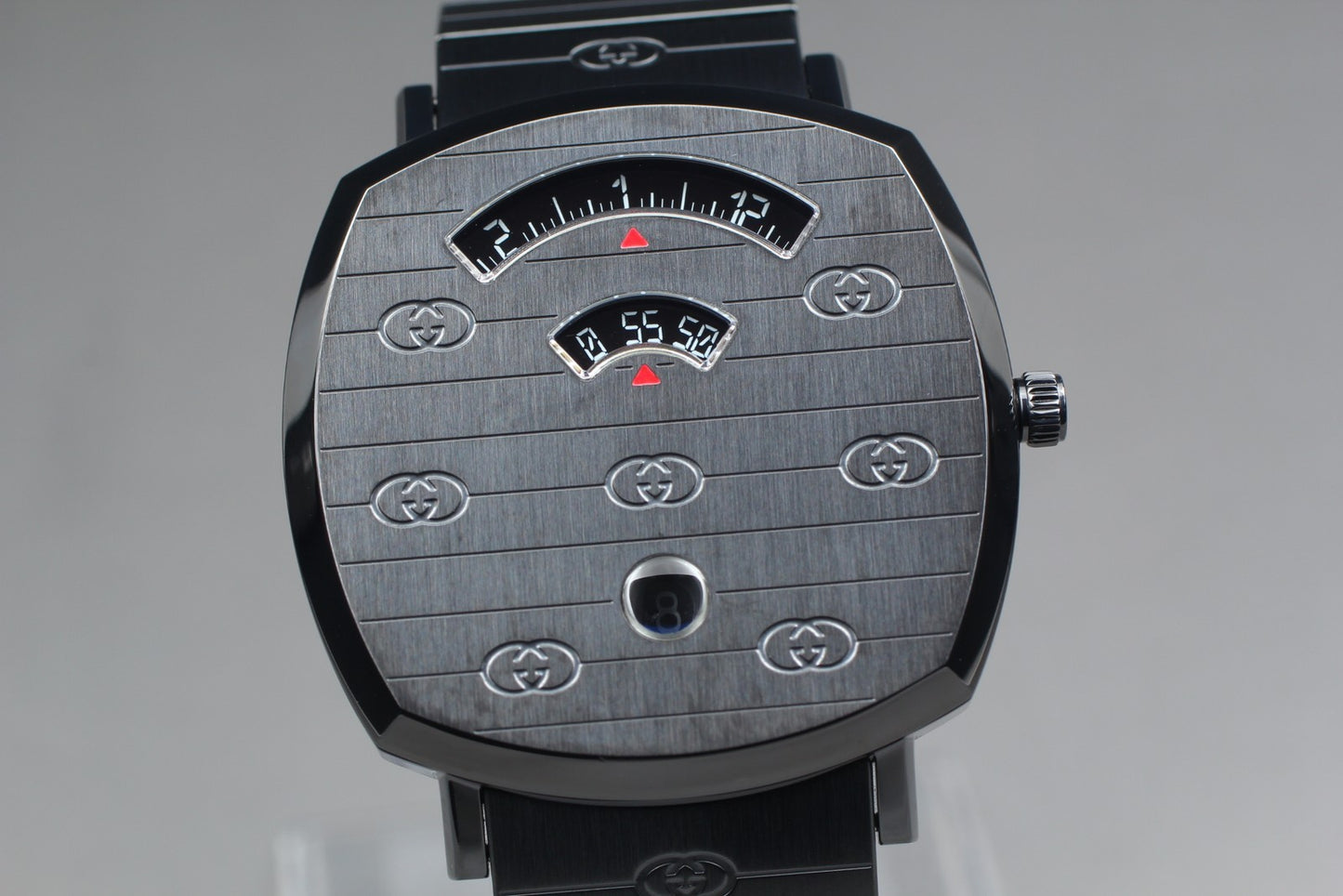 MINT / Full Set* Gucci Grip YA157412 38mm Jump Hour Quartz Watch JAPAN 16.5cm