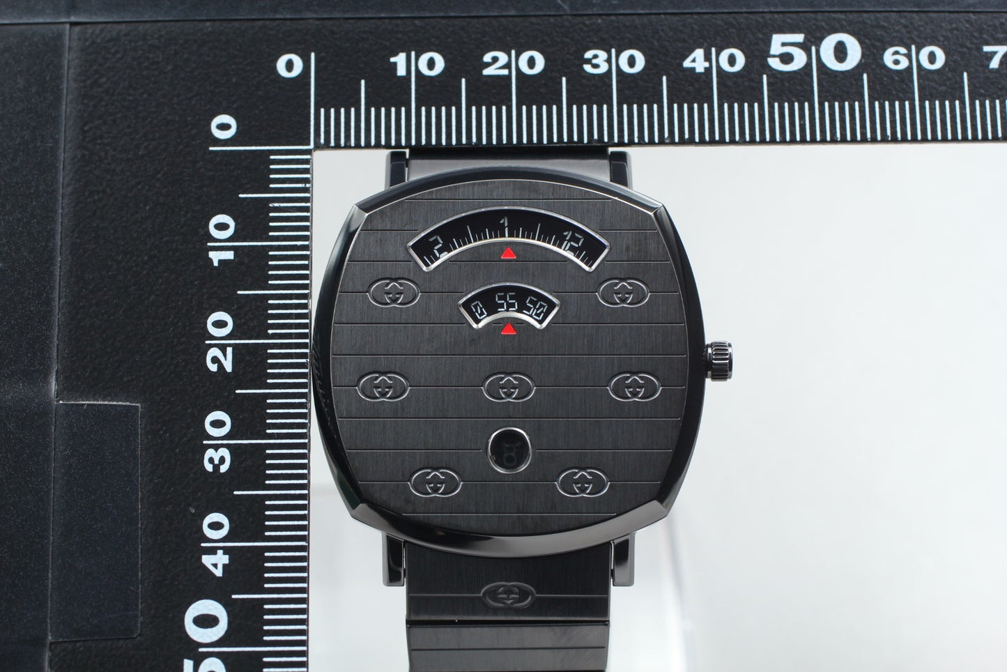 MINT / Full Set* Gucci Grip YA157412 38mm Jump Hour Quartz Watch JAPAN 16.5cm