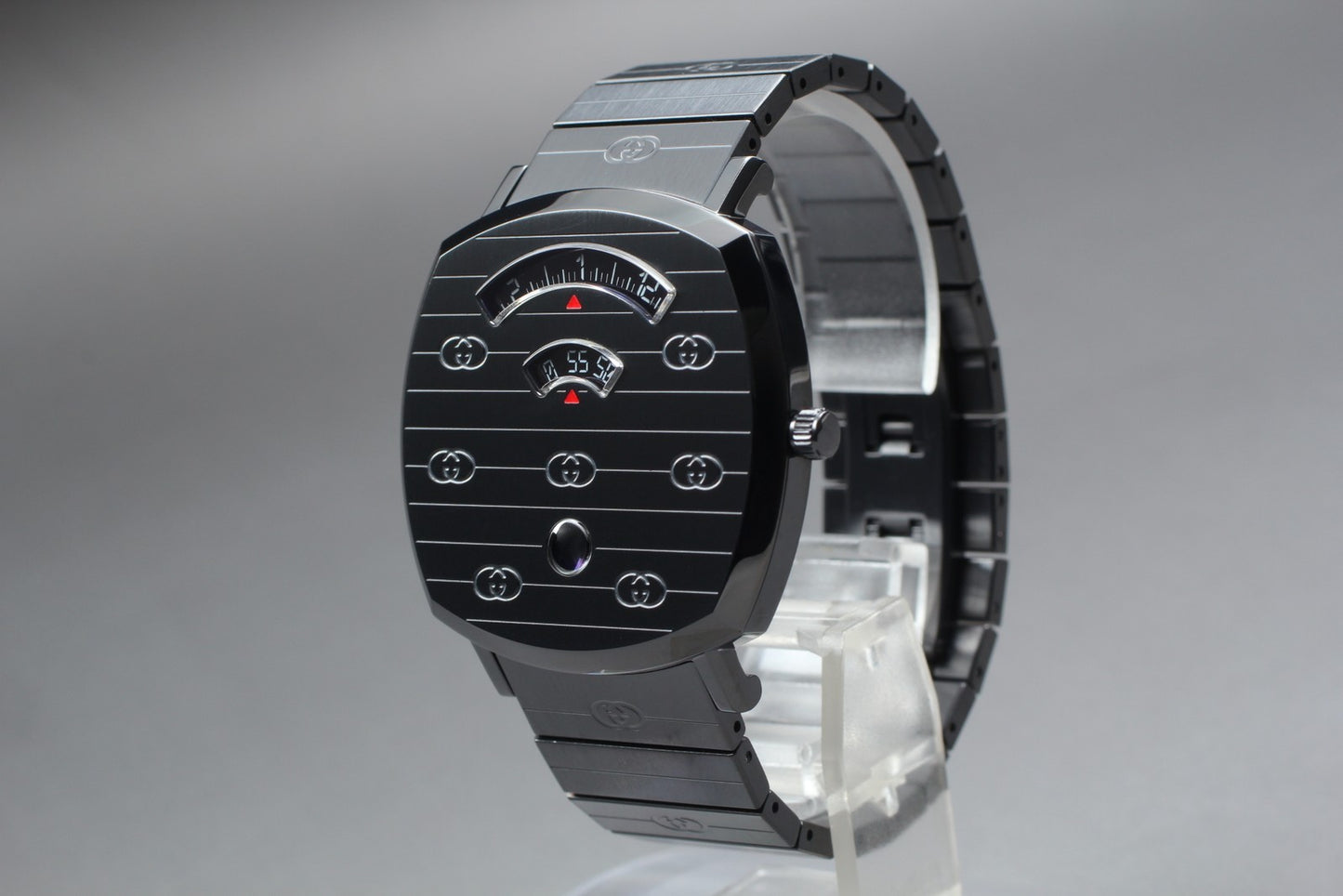 MINT / Full Set* Gucci Grip YA157412 38mm Jump Hour Quartz Watch JAPAN 16.5cm