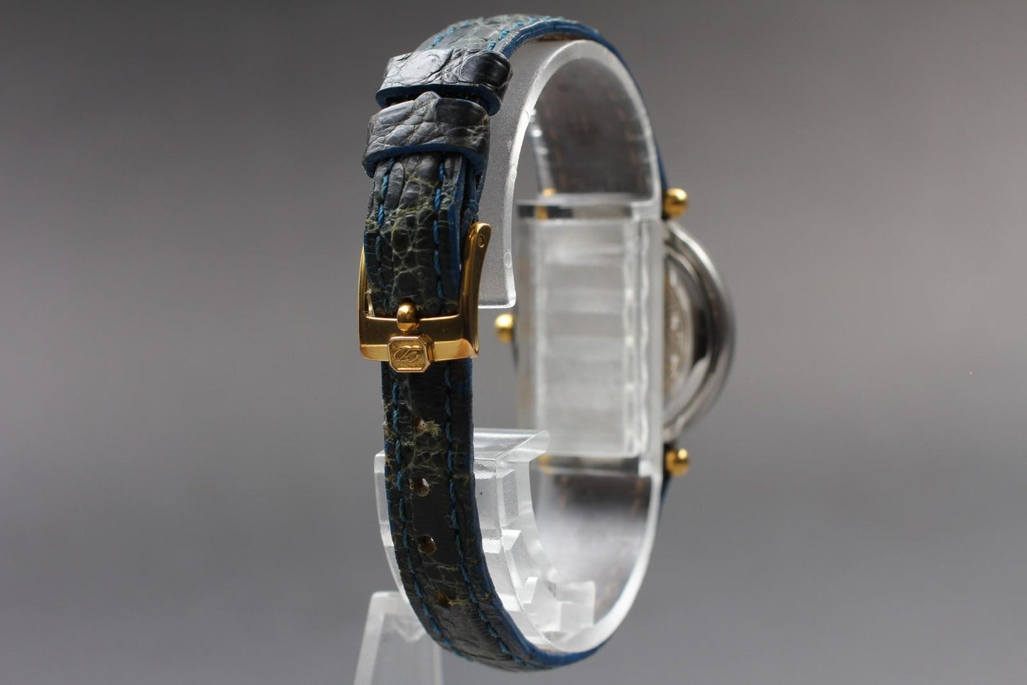 Near MINT w/ New Battery* S.T.Dupont 194.21 Gold 26mm Quartz Ladies Watch JAPAN