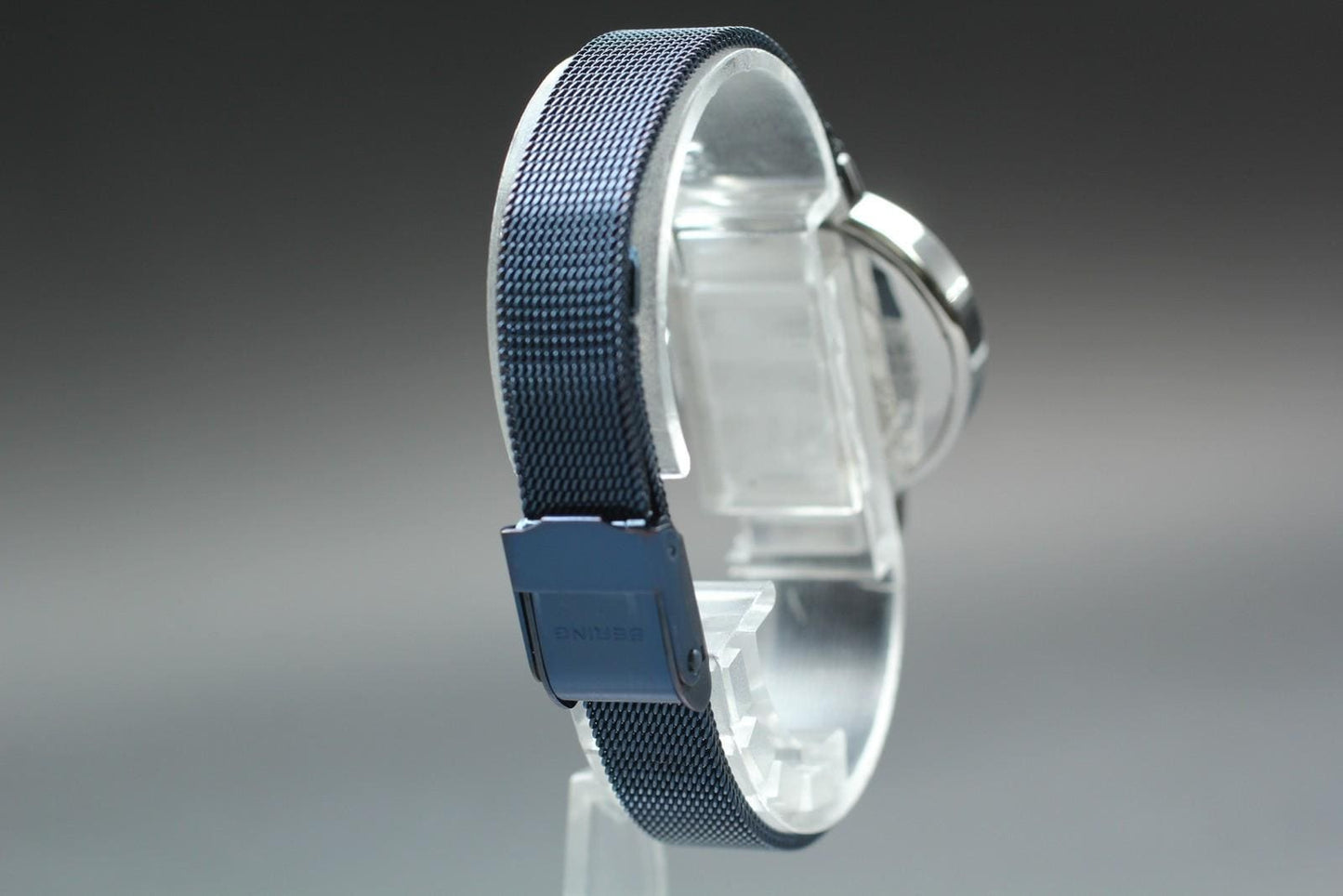 Near MINT BERING Solar 14627-307 Blue Dial 32mm Ladies Watch From JAPAN