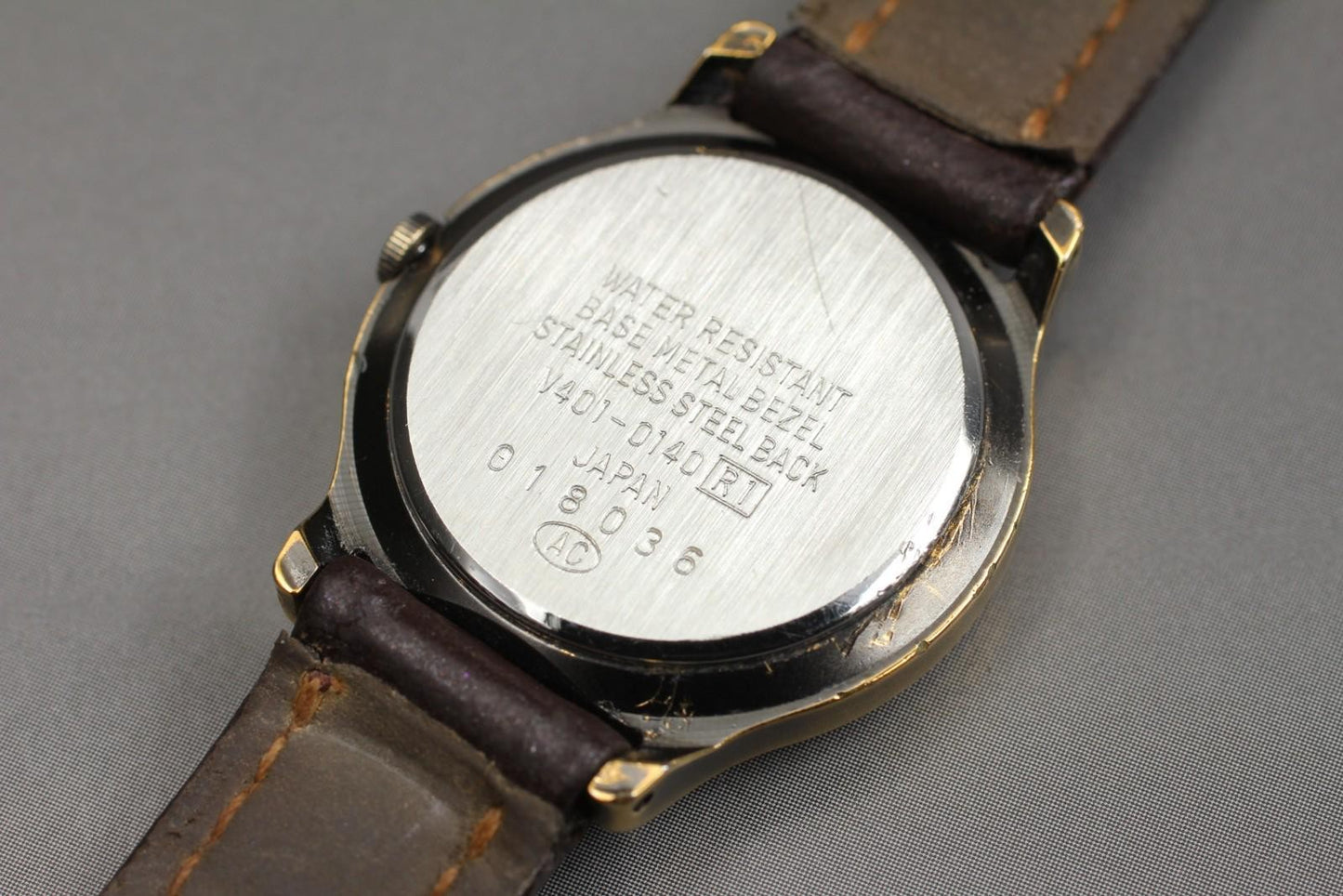 Exc+5 SEIKO Alba V401-0140 Gold Tone Roman Dial Quartz Ladies Watch From JAPAN