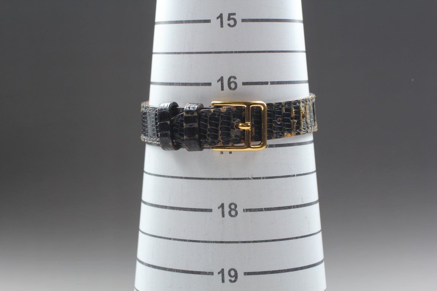 Exc+4* HERMES KE1.201 Black Dial Quartz 20mm Ladies Watch w/ Aged Strap JAPAN