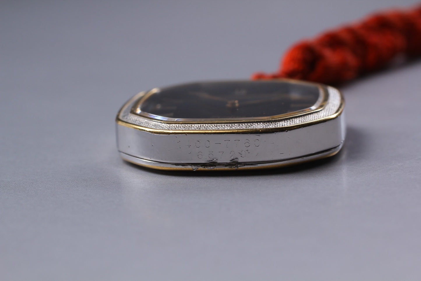 Vintage 1981 [N MINT] SEIKO Exceline 1400-7760 Black KIMONO Style Pocket Watch