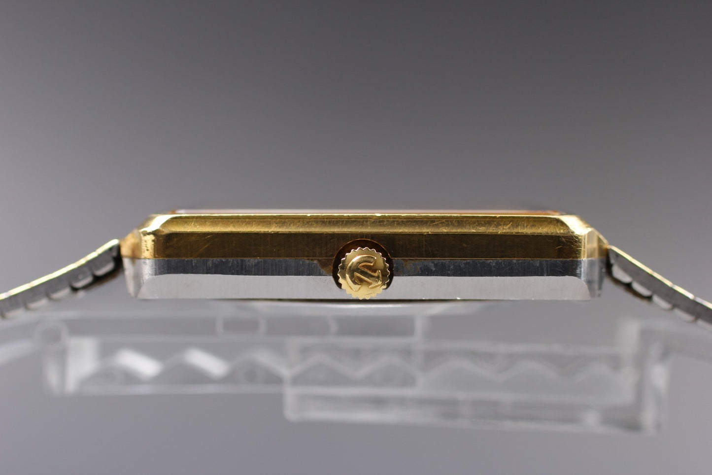 Vintage [Near MINT] RADO 129.3311.2 Gold Tank 3P Diamond Quartz 28mm Watch JAPAN