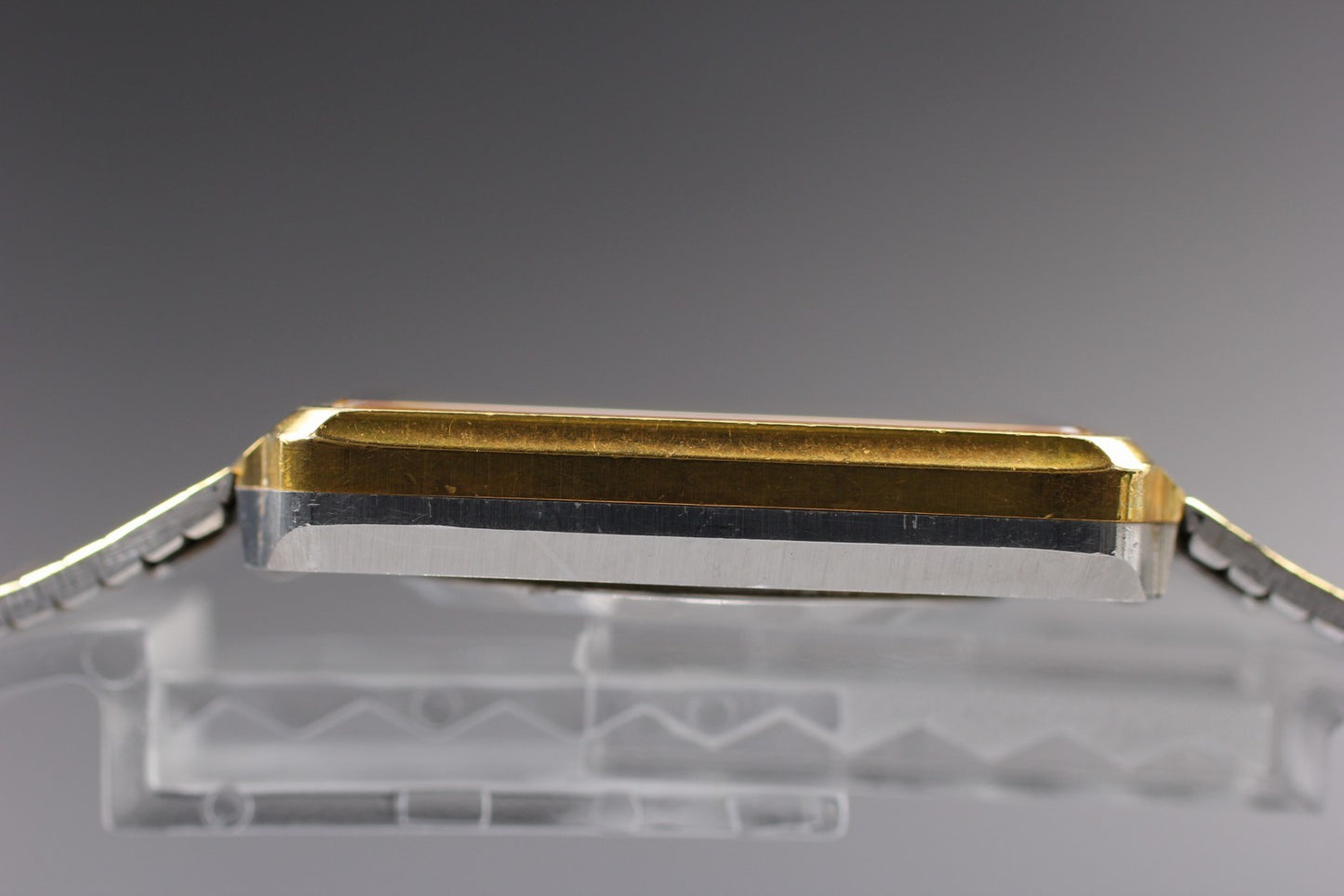 Vintage [Near MINT] RADO 129.3311.2 Gold Tank 3P Diamond Quartz 28mm Watch JAPAN