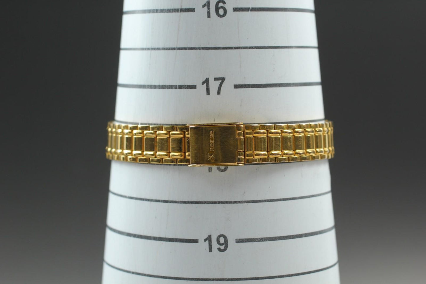 Near MINT Klaeuse KF0022 Women's 24mm Quartz Watch Swiss Made Gold 12P Diamonds