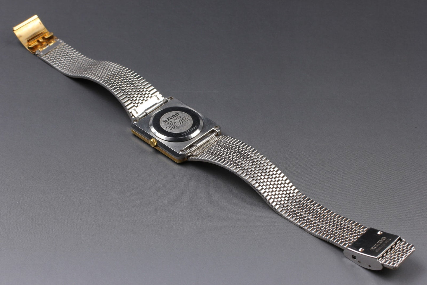 Vintage [Near MINT] RADO 129.3311.2 Gold Tank 3P Diamond Quartz 28mm Watch JAPAN