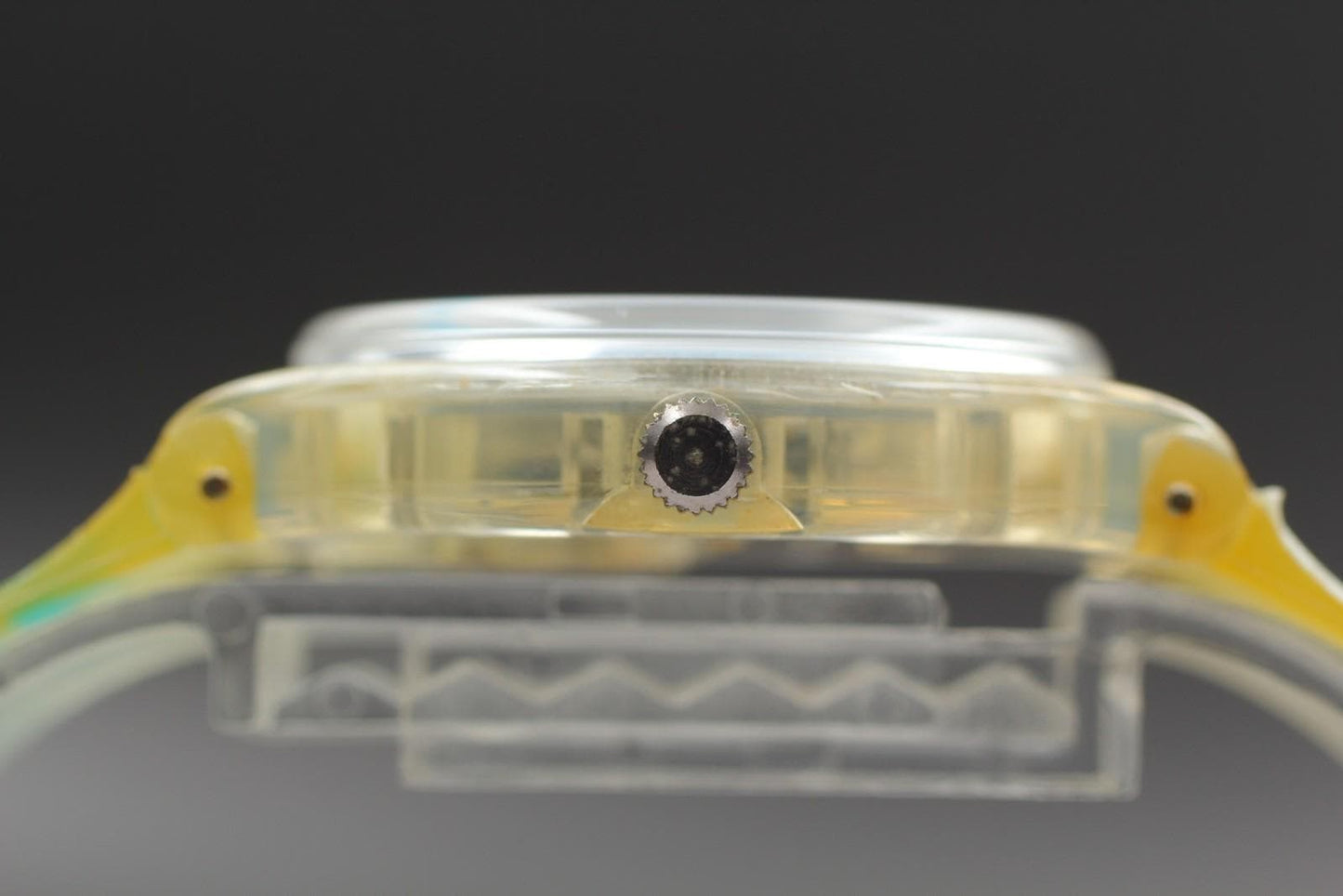Near MINT / New Batt* Swatch Ice Dance GK201 34mm Transparent Quartz Watch JAPAN