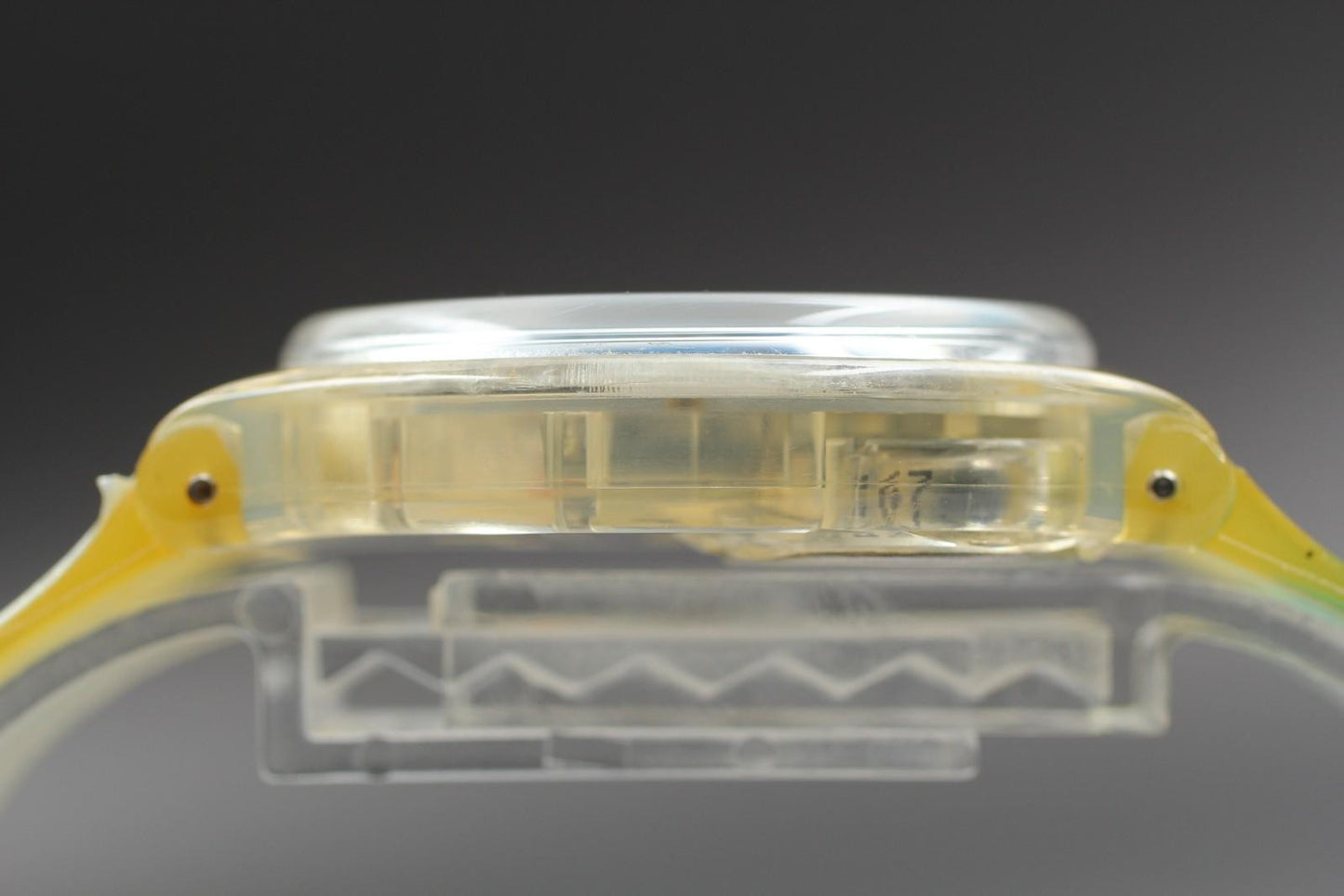Near MINT / New Batt* Swatch Ice Dance GK201 34mm Transparent Quartz Watch JAPAN