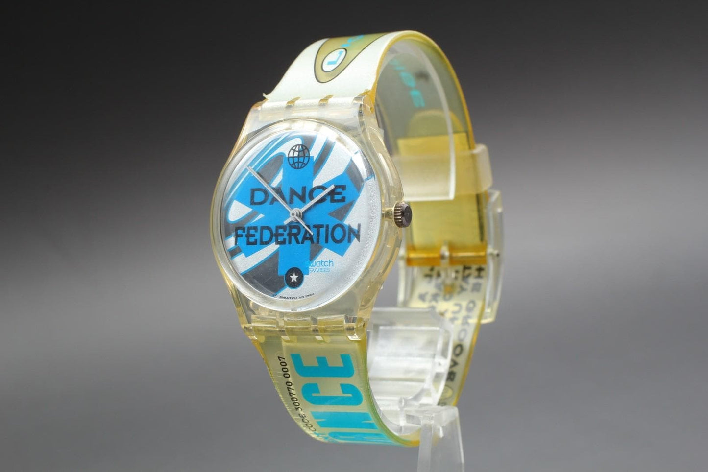Near MINT / New Batt* Swatch Ice Dance GK201 34mm Transparent Quartz Watch JAPAN
