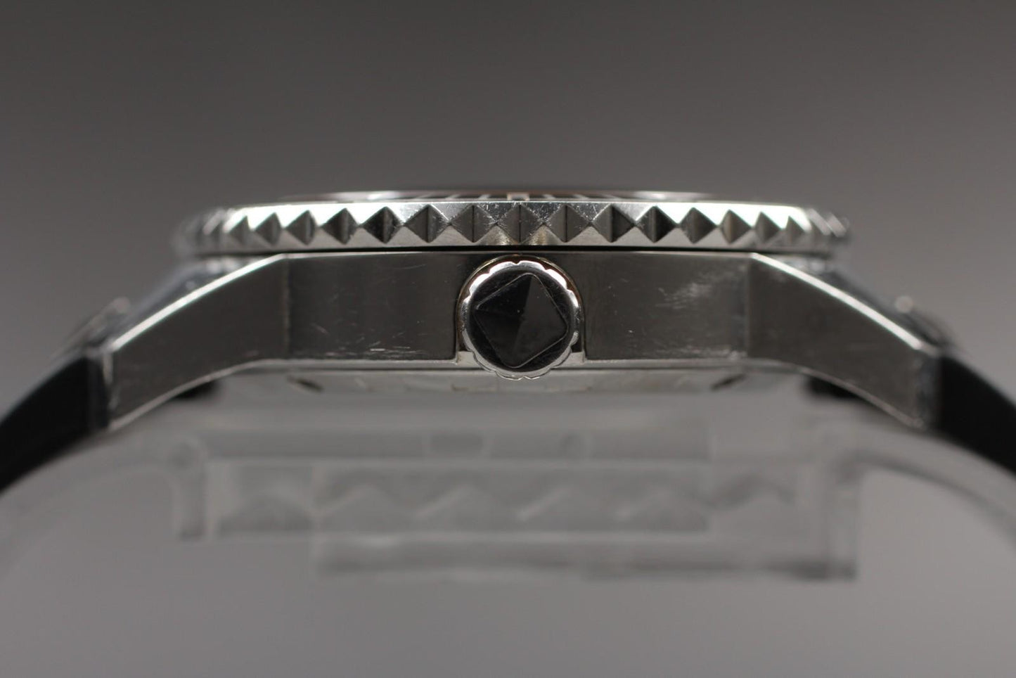 Exc+5* Christian Dior Christal CD11311F Black Ceramic Quartz Watch From JAPAN