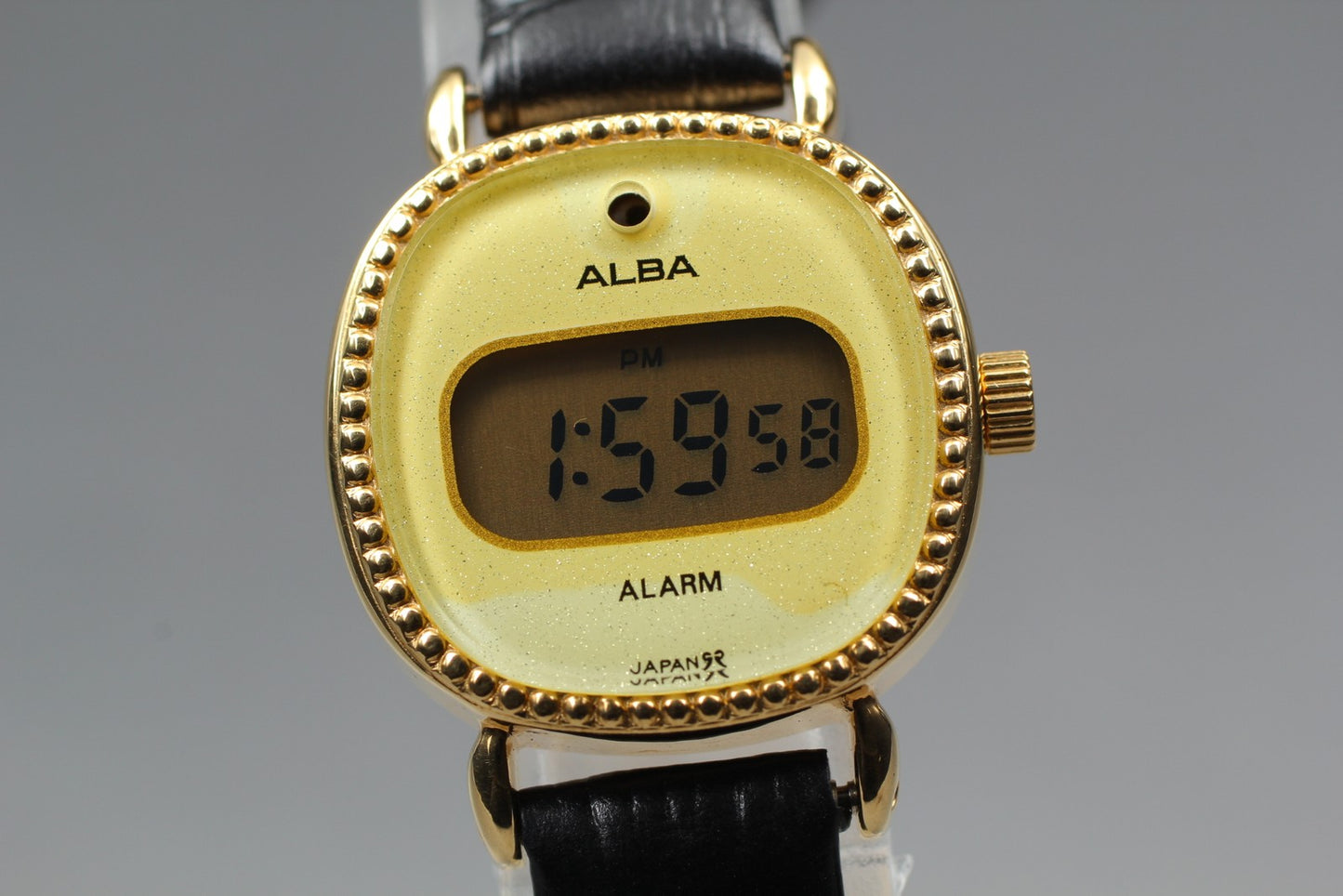 1982 *Exc+5 w/ Tag* Seiko Alba Y662-4060 Yellow Digital 22mm Ladies Watch JAPAN