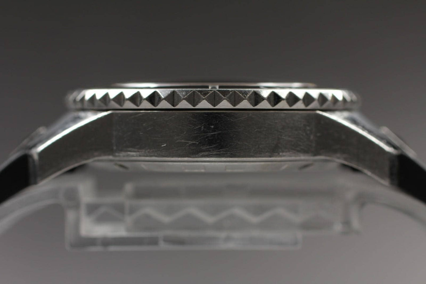 Exc+5* Christian Dior Christal CD11311F Black Ceramic Quartz Watch From JAPAN