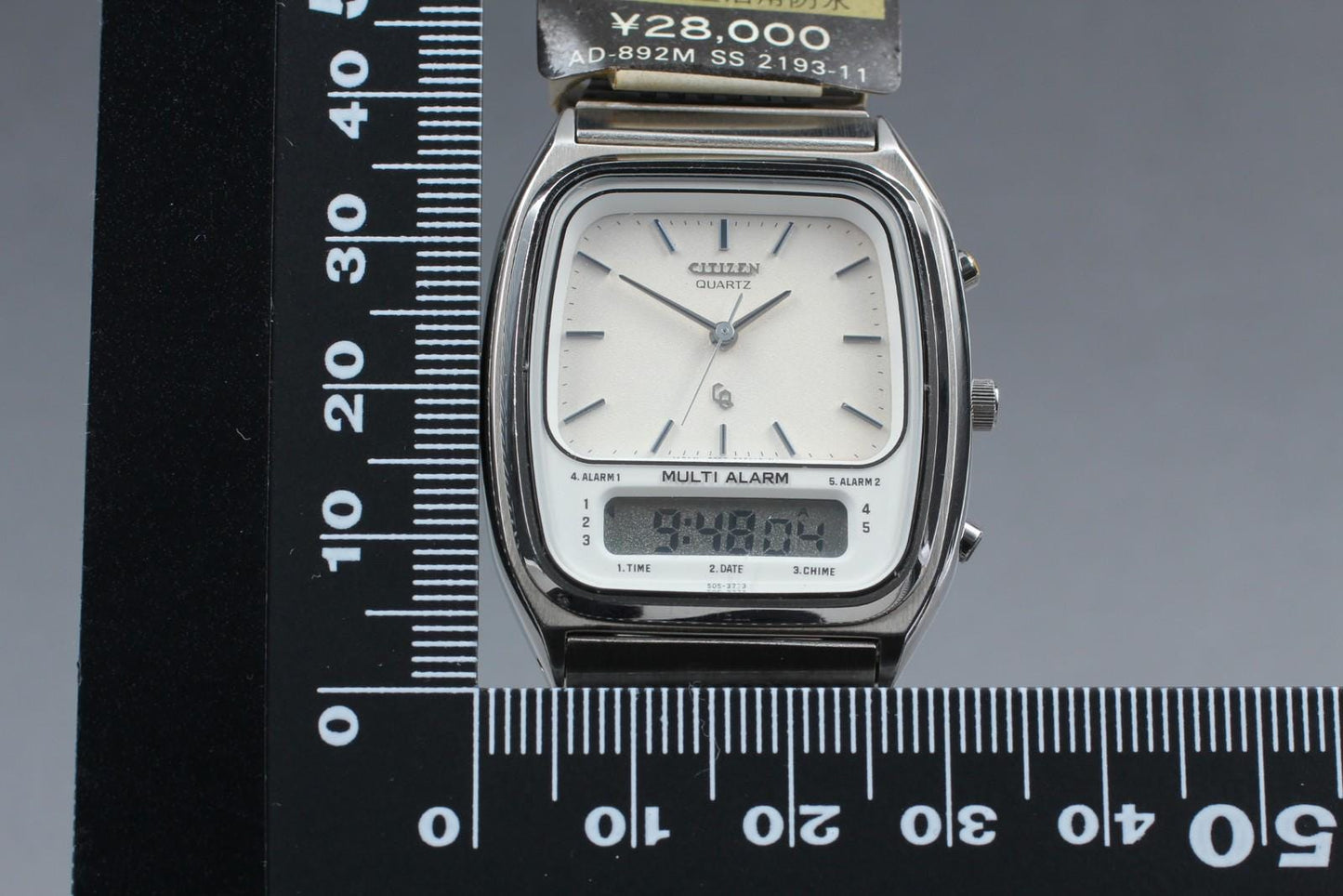 1980 [Exc+5 w/ Tag] Citizen Multi Alarm 4-099974 Ana Digi 32mm Men's Watch JAPAN