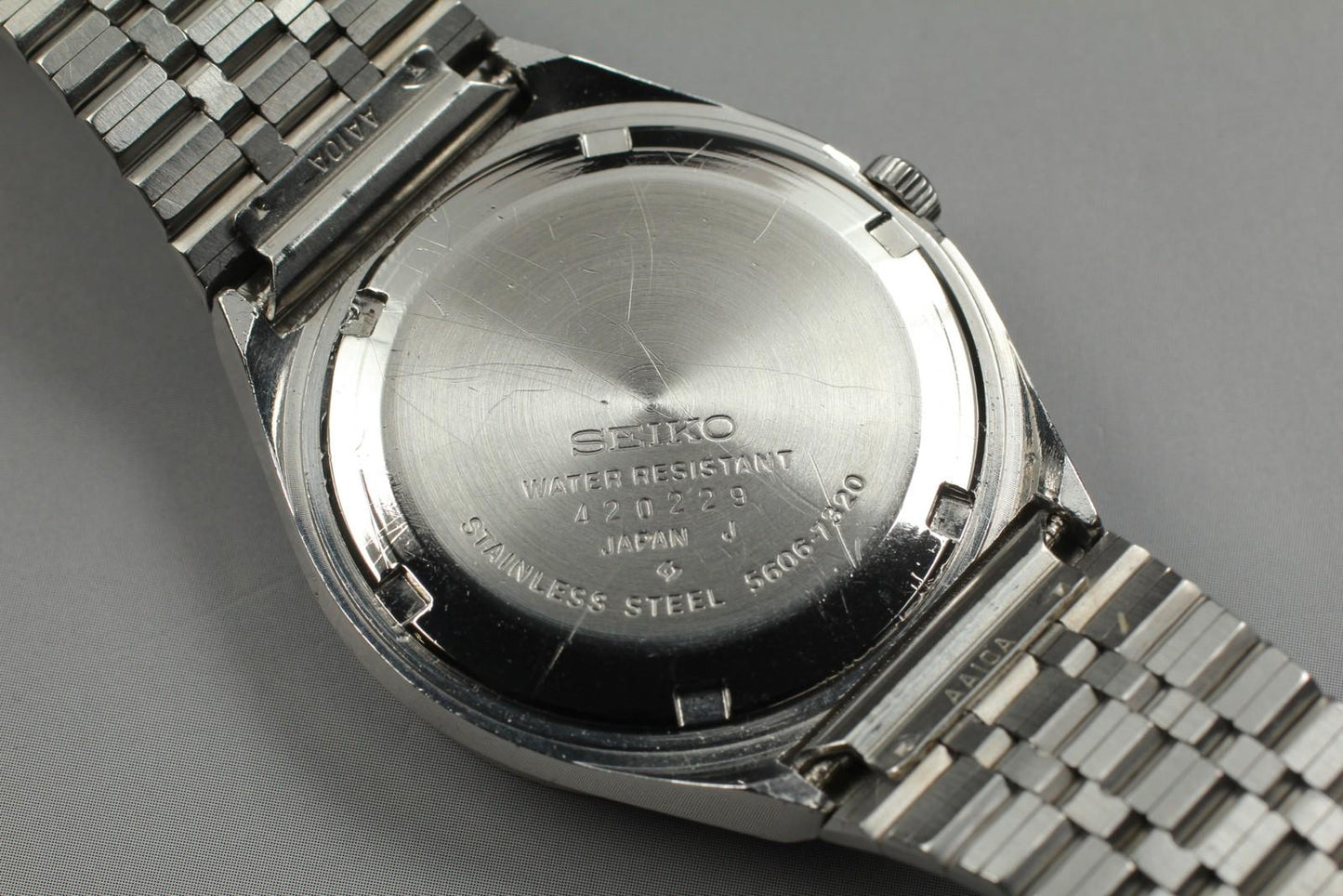 Serviced 1974 [Near MINT] SEIKO Lardmatic 5606-7320 Blue Kanji 36mm Men's Watch