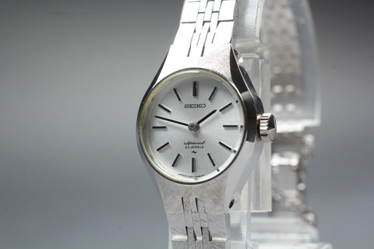 1975 [N MINT / Tag] Seiko Special 1140-0220 Silver Bracelet Manual Ladies Watch