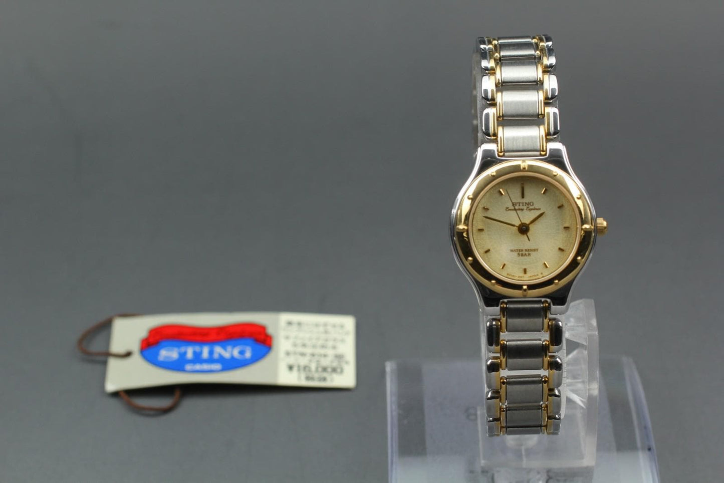 Nos w/ Tag* Casio Sting STN-614 Gold Dial Quartz 24mm Ladies Watch From JAPAN
