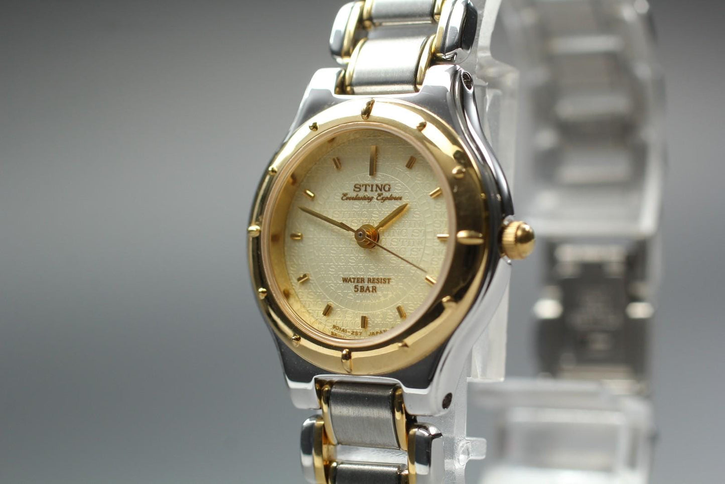 Nos w/ Tag* Casio Sting STN-614 Gold Dial Quartz 24mm Ladies Watch From JAPAN