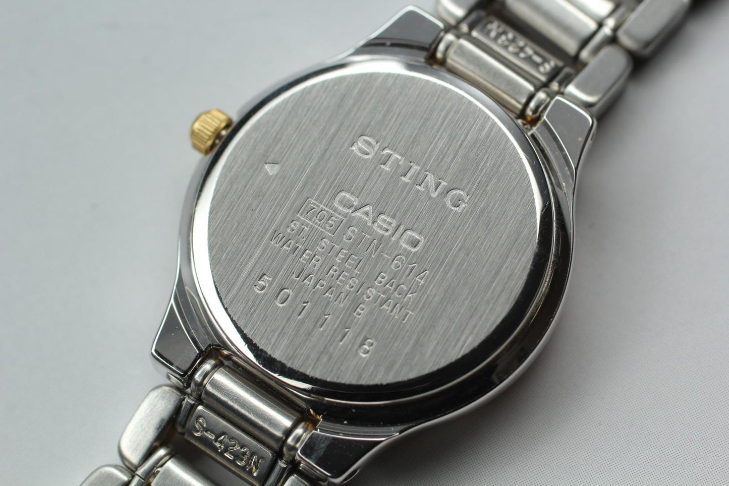 Nos w/ Tag* Casio Sting STN-614 Gold Dial Quartz 24mm Ladies Watch From JAPAN