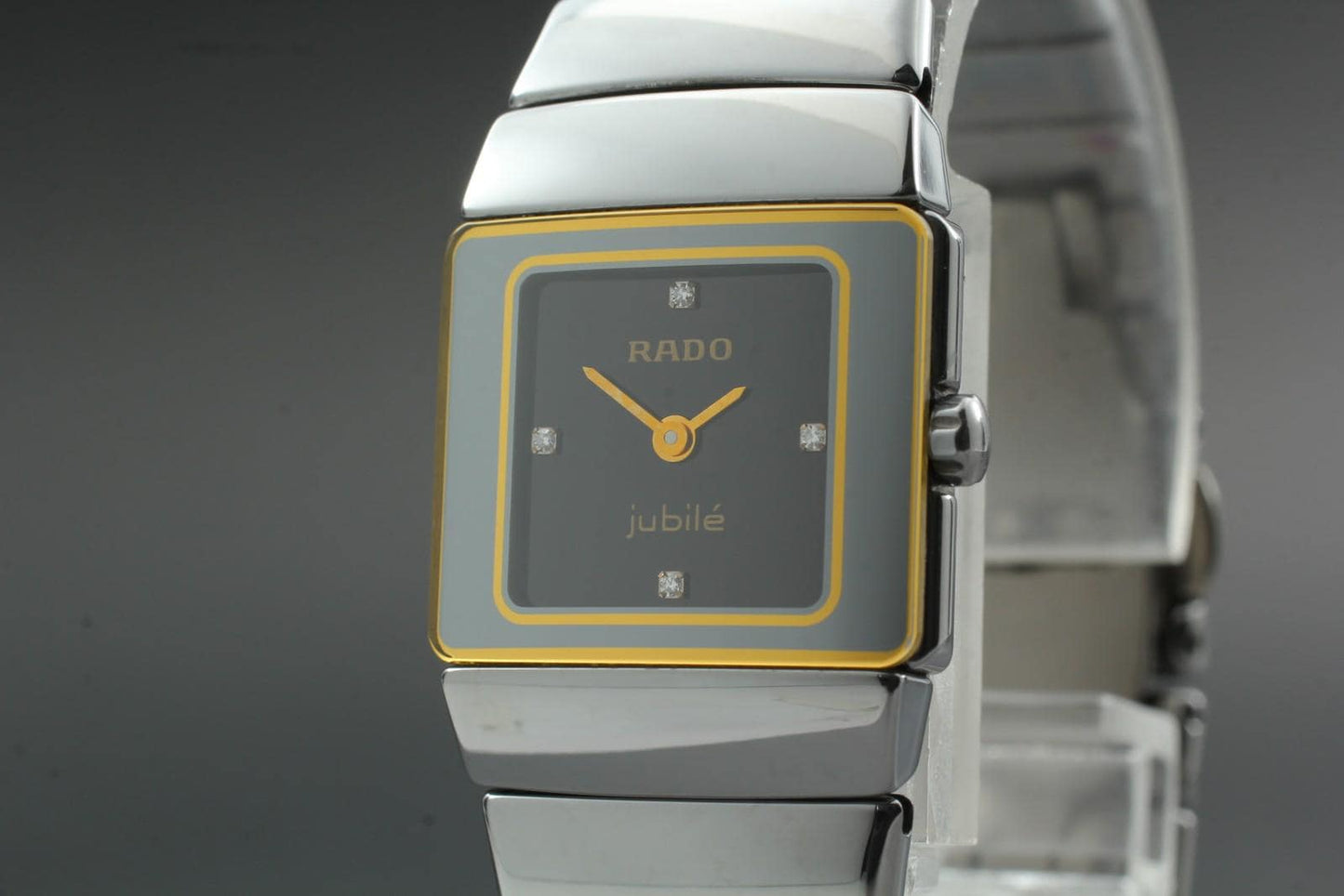 Near MINT Rado DiaStar Jublie 153.0334.3 4P Diamond Quartz 21mm Ladies Watch
