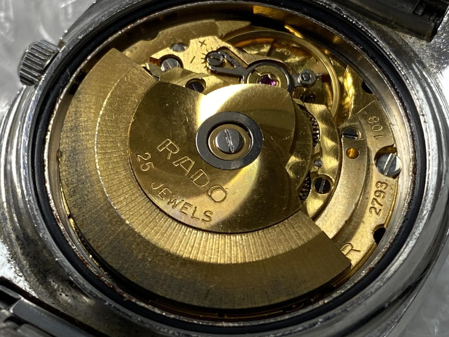 1970's Near MINT RADO Manchester Cal. 2793 Date Blue 25J Auto 35mm Men's Watch