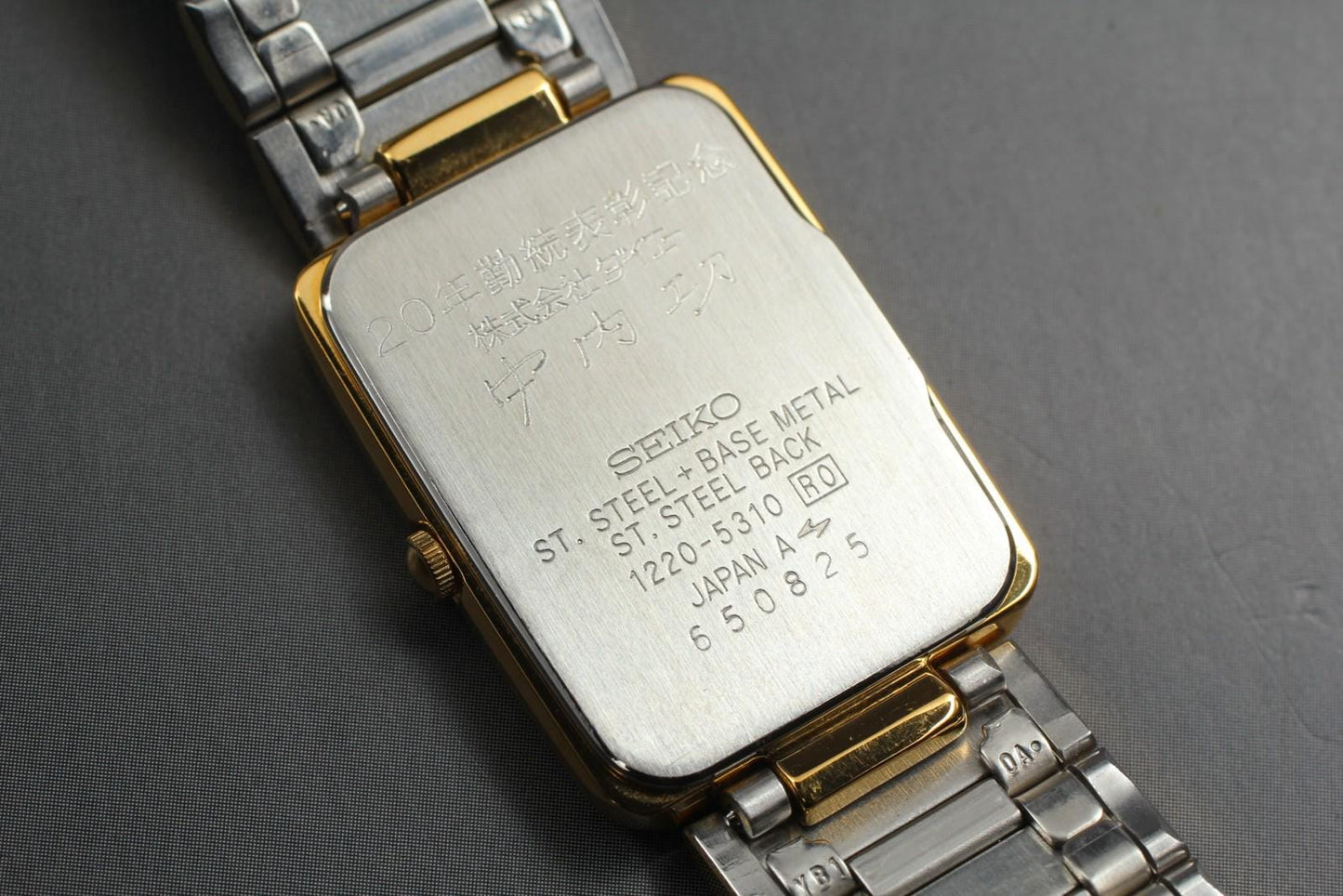 Vtg 1986 [N MINT] Seiko Arc 1220-5310 Gold Silver Quartz 22mm Unisex Watch JAPAN