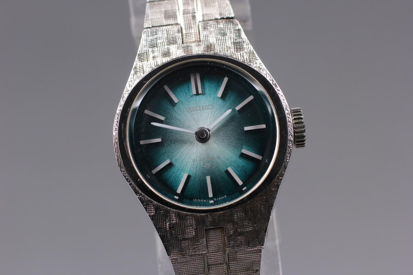 Vintage 1973 [NOS w/ Tag] SEIKO Bracelet 11-0730 Green Manual Ladies Watch JAPAN