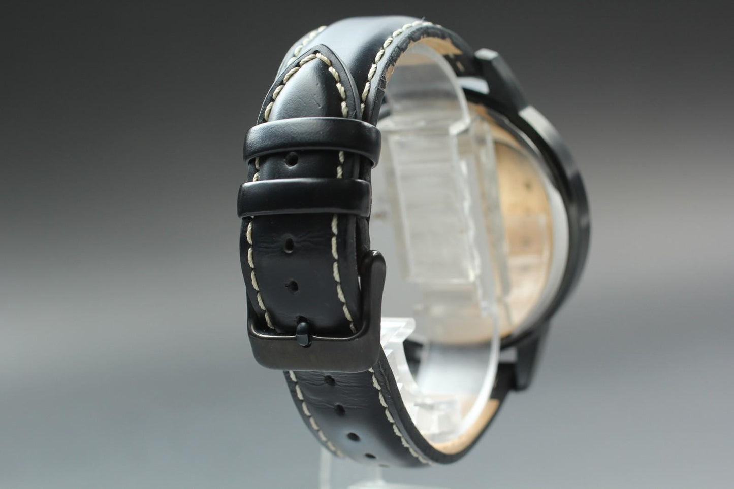 Near MINT w/ New Batt* VIDA+ Huge Hold Black Dial Quartz 48mm Men's Watch JAPAN