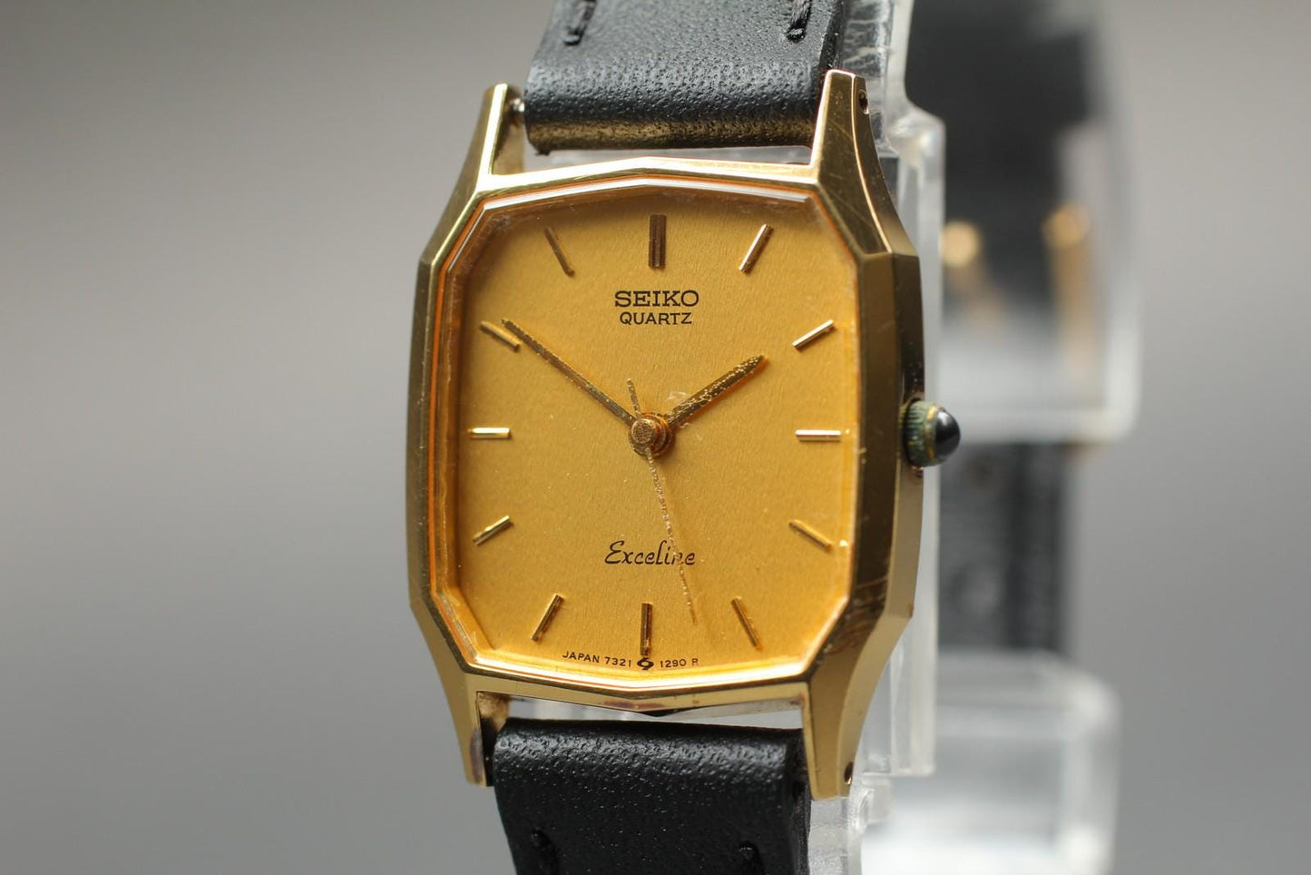 1987 Excellent+5 SEIKO Exceline 7321-5770 Gold Octagon Quartz 21mm Ladies Watch