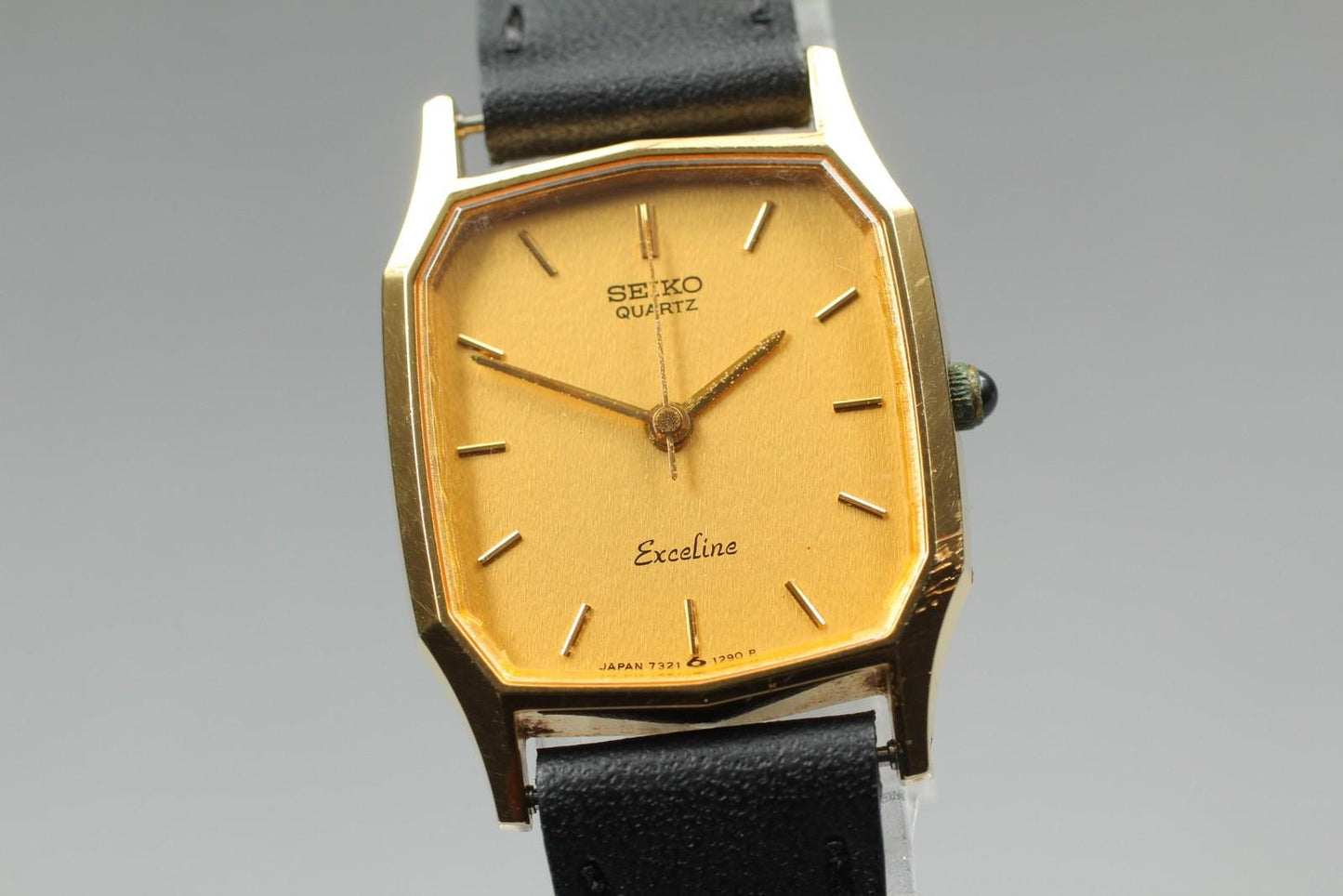 1987 Excellent+5 SEIKO Exceline 7321-5770 Gold Octagon Quartz 21mm Ladies Watch