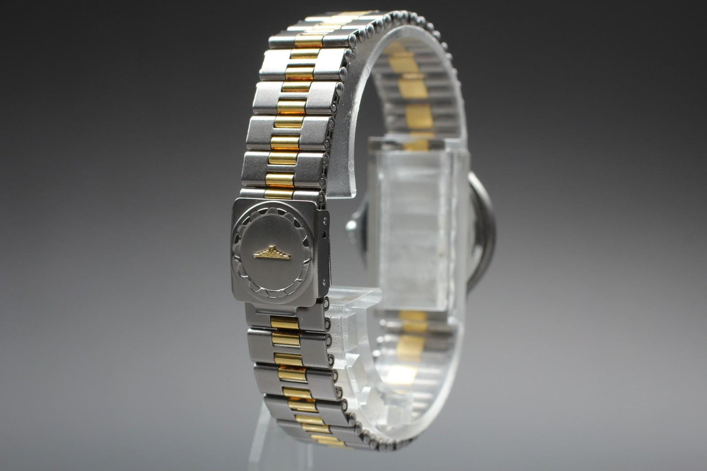 Near MINT Longines Conquest 152 4937 L152.2 Black Two-tone Qz 25mm Ladies Watch