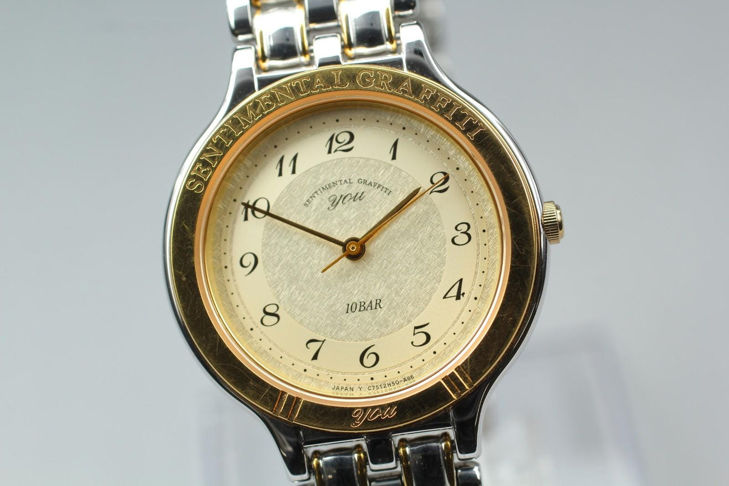 Nos [N MINT / Tag] ORIENT You C752H5-00 Gold Two-tone Qz 32mm Men's Watch 20.5cm