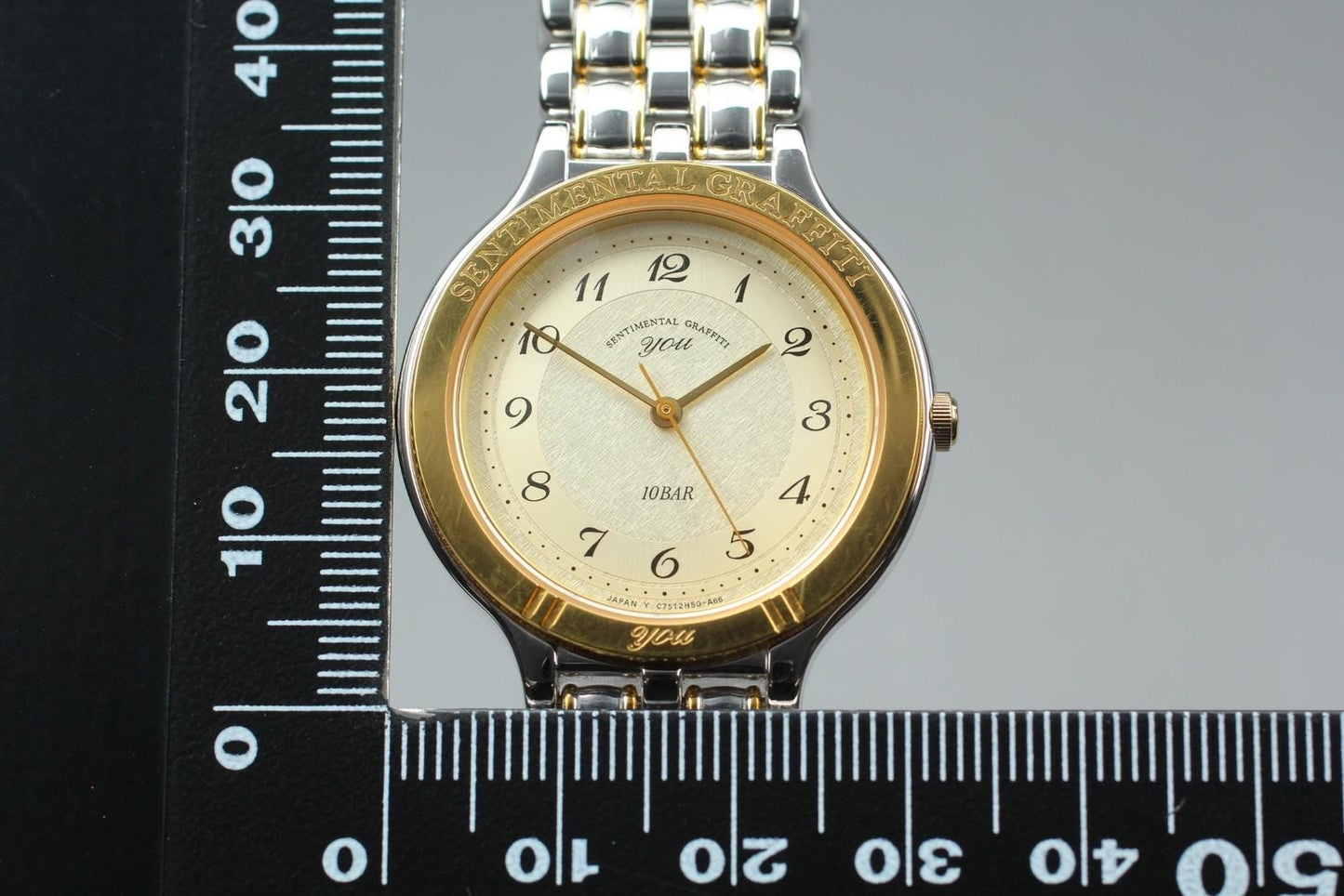 Nos [N MINT / Tag] ORIENT You C752H5-00 Gold Two-tone Qz 32mm Men's Watch 20.5cm