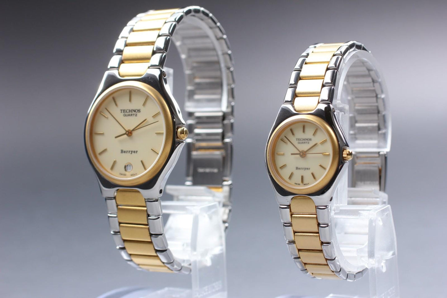 Near MINT w/ Box Paper Technos Berryear Two-tone Pair Watch 160030.31 260030.54