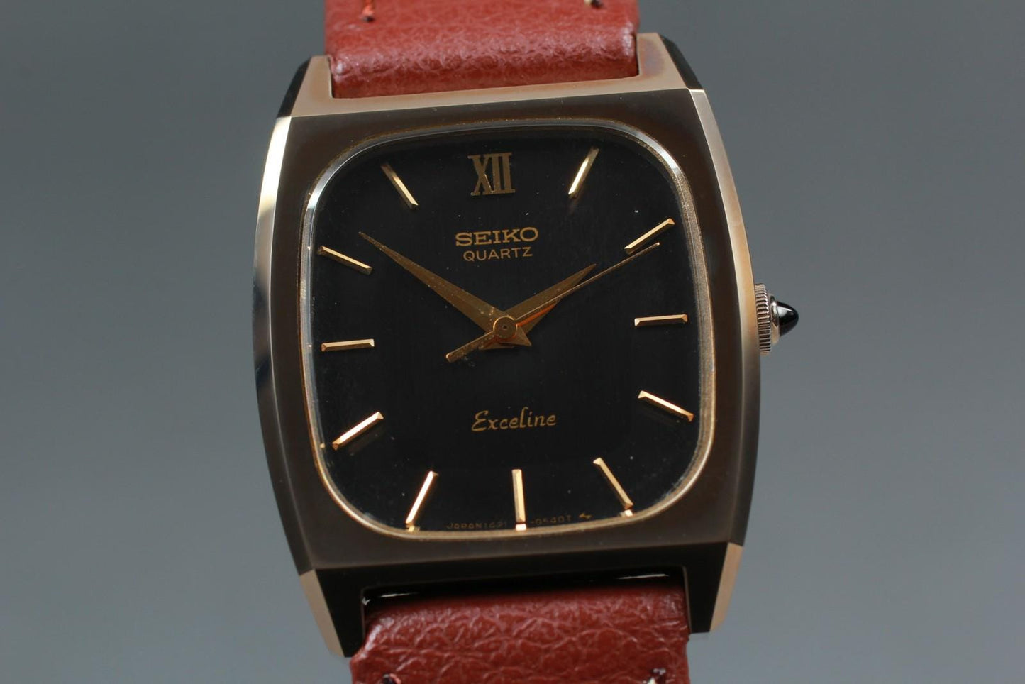Vintage 1981 Near MINT Seiko Exceline 1421-5300 Black Quartz Ladies Watch JAPAN