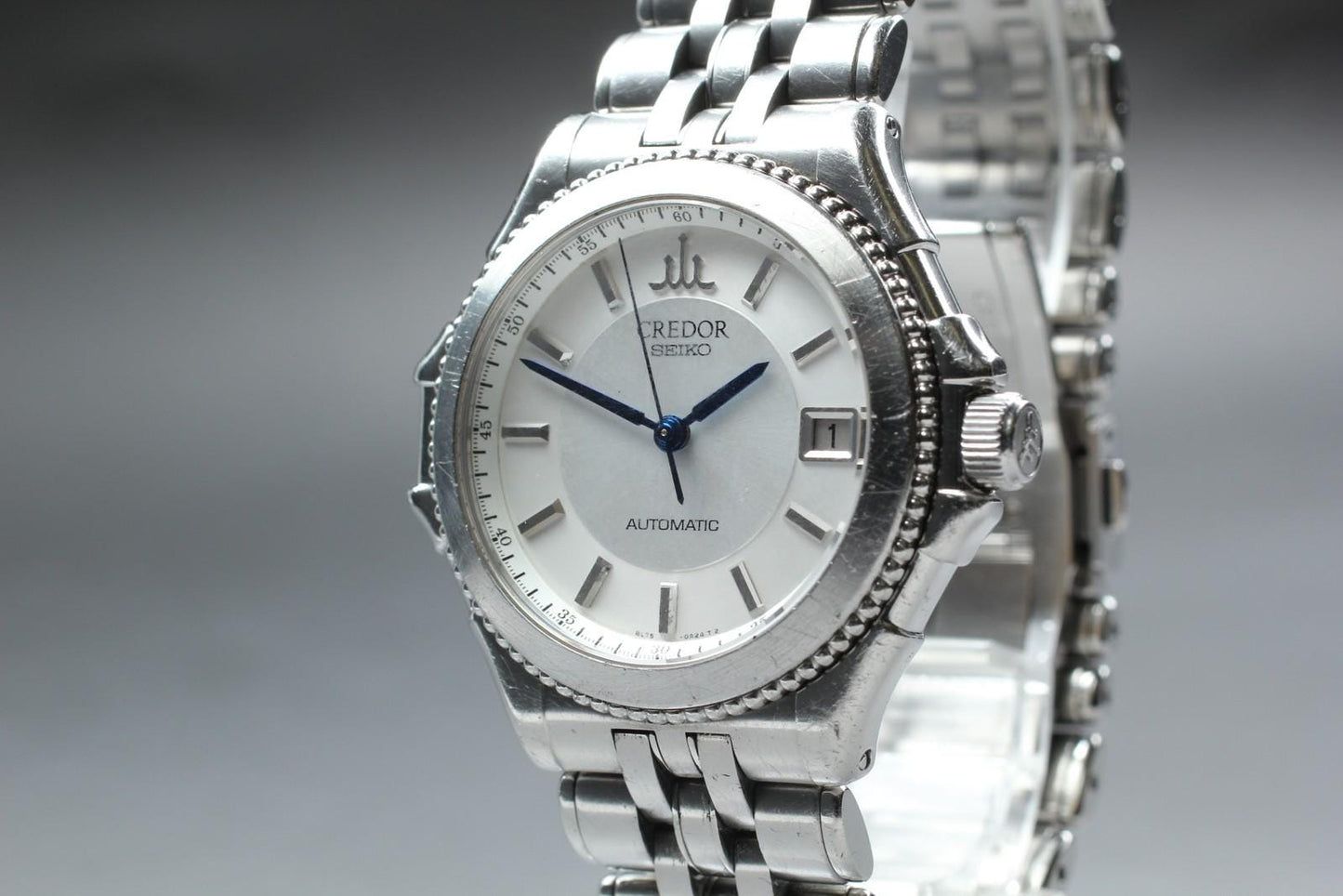 Exc+5* Seiko Credor Pacifique 8L75-0A40 Auto 40mm Silver Date Men's Watch Japan