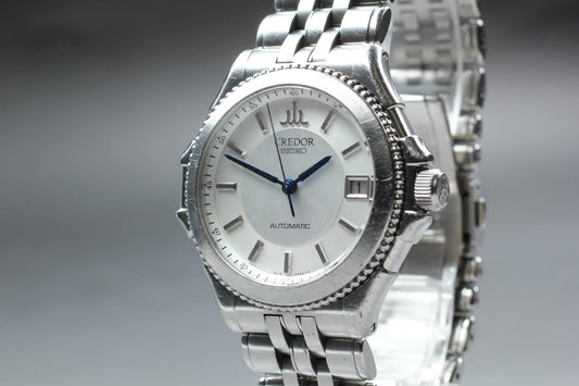 Exc+5* Seiko Credor Pacifique 8L75-0A40 Auto 40mm Silver Date Men's Watch Japan