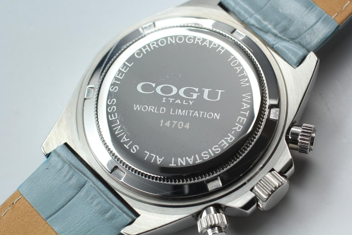 Near Mint Cogu World Limitation Chrono Quartz 43mm Mop Dial Men's Watch JAPAN