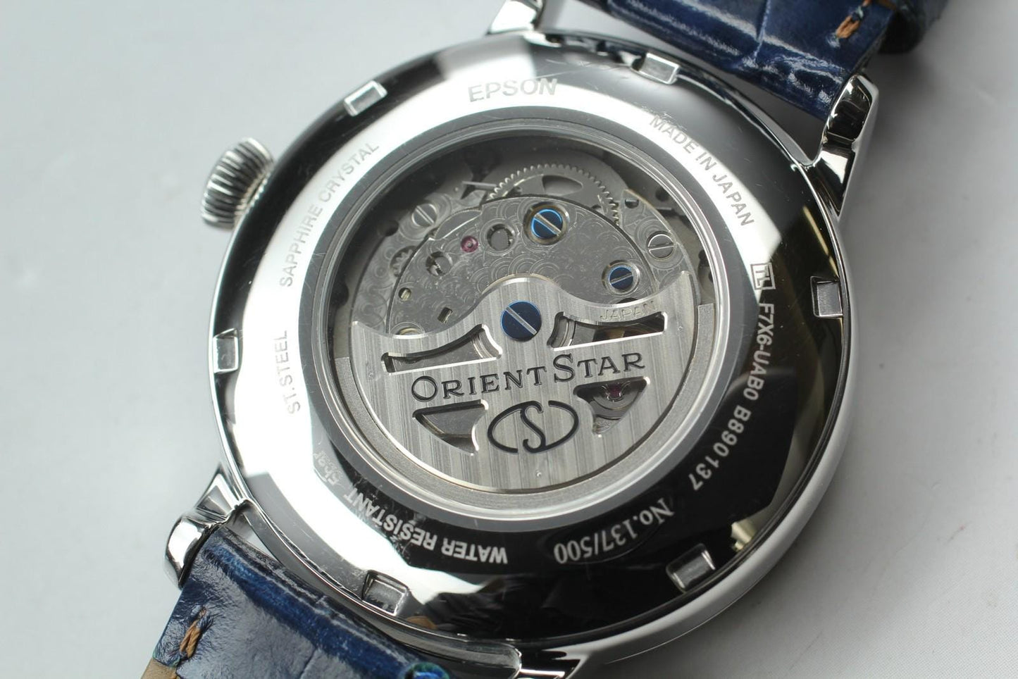 Rare [N MINT] Orient Star RK-AM0006L F7X6-UAB0 Blue Moon Phase Auto Men's Watch