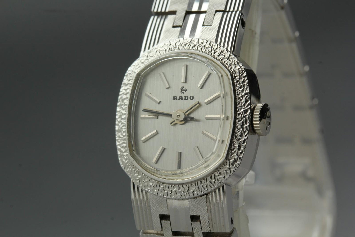 Rare 1970s [Exc+5] RADO 333.7903.4 Silver Bracelet Manual 20mm Ladies Watch