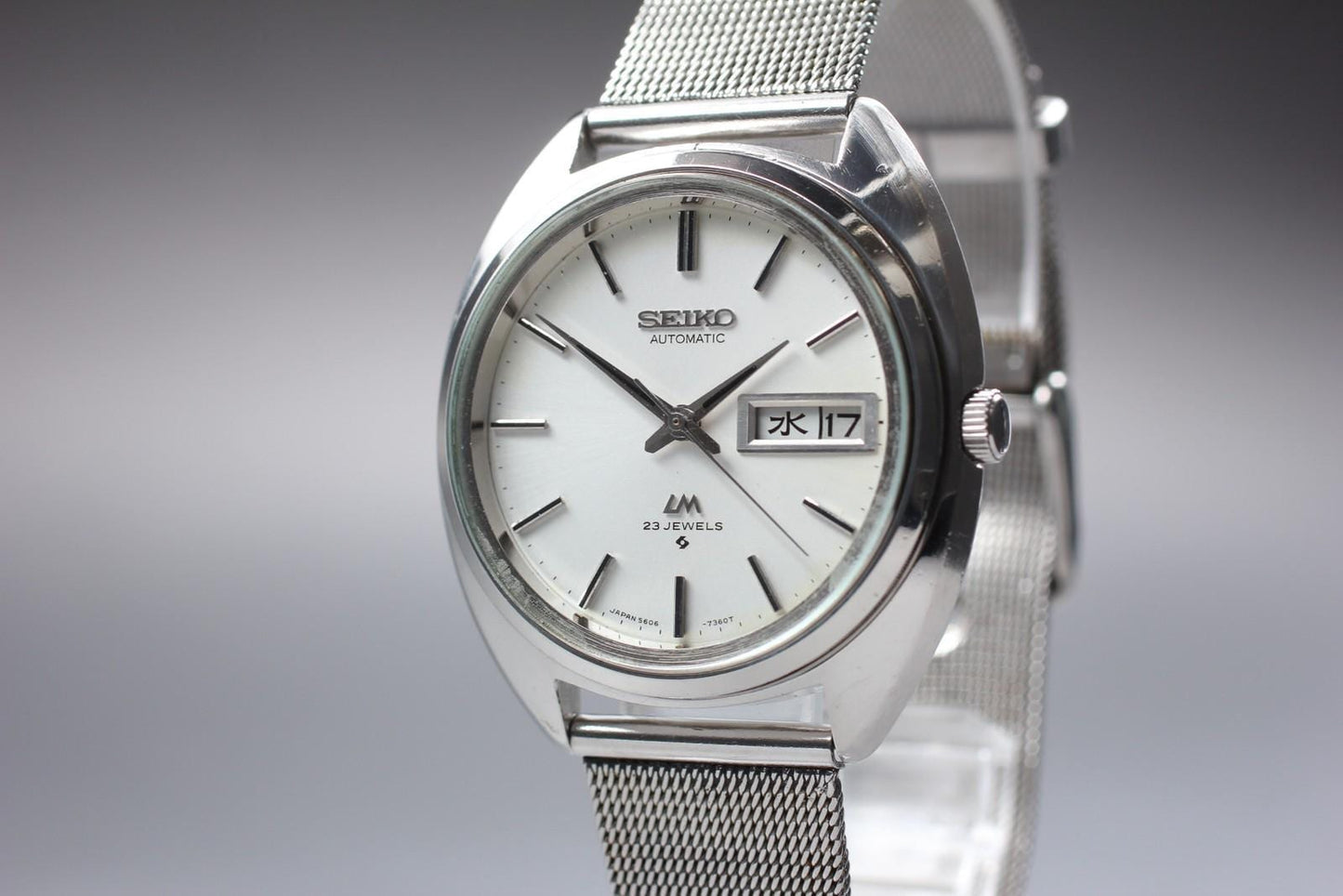 Vtg 1970 [N MINT] Seiko Lord Matic 5606-7150 Kanji Automatic Men's Watch JAPAN