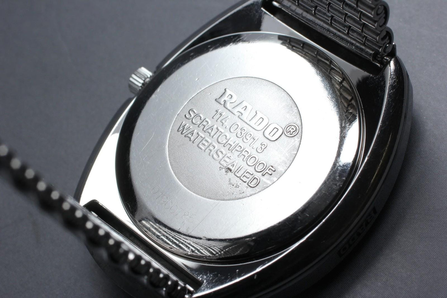 Near MINT Rado Diastar 114.0391.3 Day Date Black Dial 35mm Men's Watch JAPAN