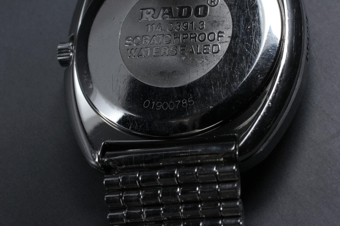 Near MINT Rado Diastar 114.0391.3 Day Date Black Dial 35mm Men's Watch JAPAN