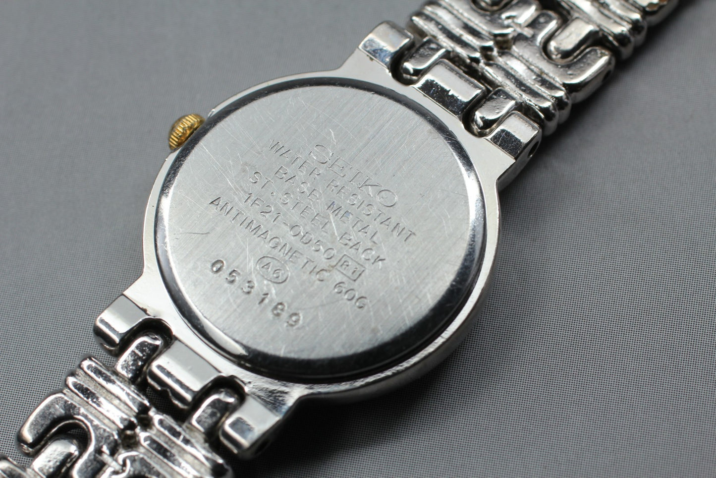 SEIKO Belfina 1F21-0D50 Silver Bracelet Quartz Ladies Watch [As-Is / Not working